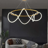 Curved Golden Strip Winding Chandelier - Clowas